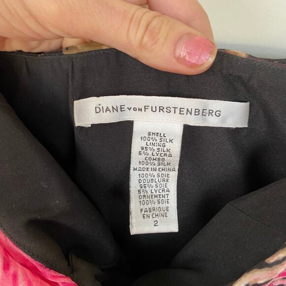 Diane Von Furstenberg Brighton Pleated Mini Dress Size 2 - Picture 5 of 9